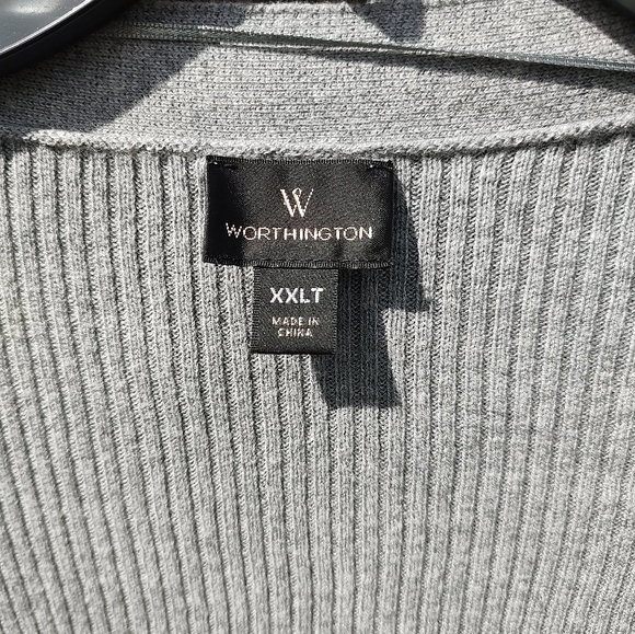 Worthington open front cardigan gray Women's Tall Size XXLT - Picture 6 of 14